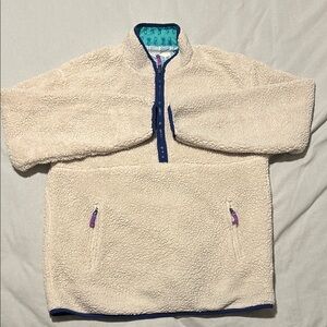 Chubbies "The Party in the Front" reversible pullover sherpa jacket men’s large